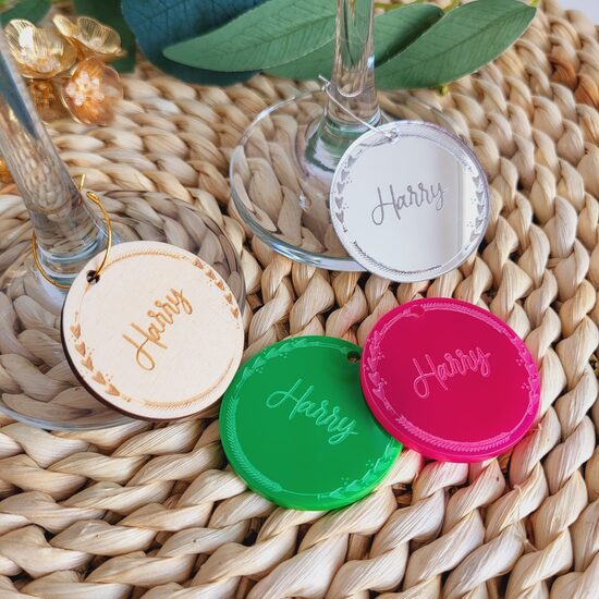 Personalizēts dekors glāzei Apaļš